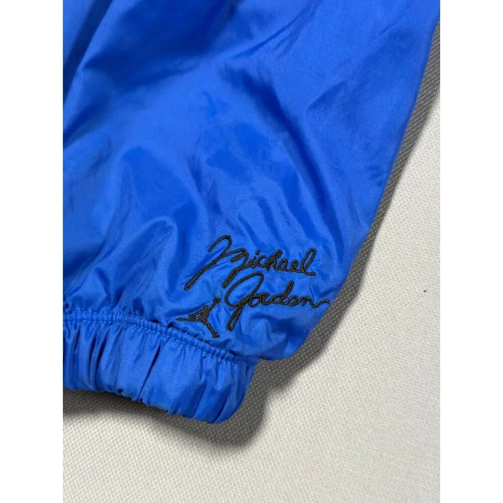 Nike Air Jordan Flight Club Half Zip Windbreaker Jacket Blue Black Mens Small S